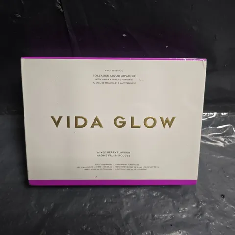 VIDA GLOW COLLAGEN LIQUID ADVANCE – MIXED BERRY FLAVOUR, BOXED