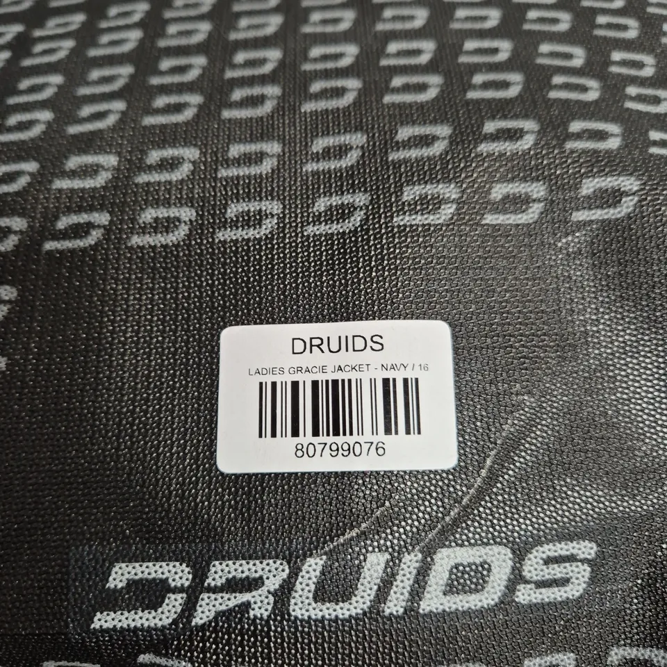 DRUIDS LADIES GRACIE JACKET - NAVY, UK SIZE 16