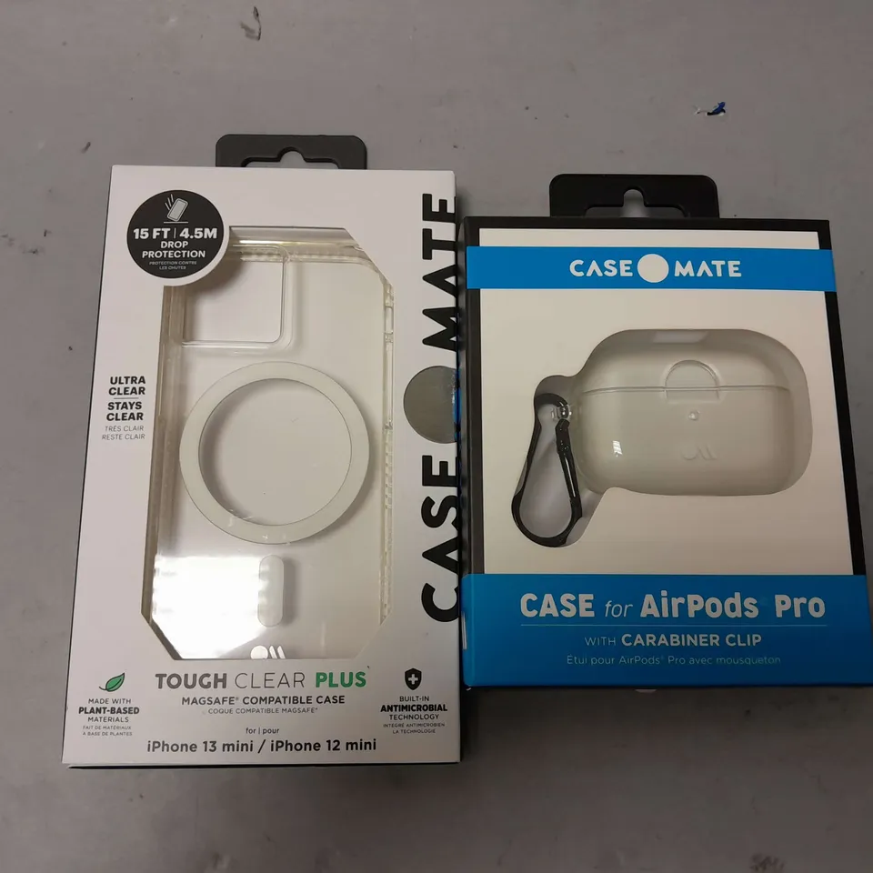 APPROXIMATELY 30 CASE MATE PHONE ACCESSORIES TO INCLUDE AIRPODS PRO CASES, TOUGH CLEAR PUS IPHONE 12/13 MINI CASES, ETC