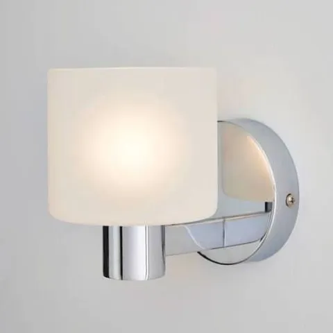 BOXED ERIN GLASS WALL LIGHT - CHROME