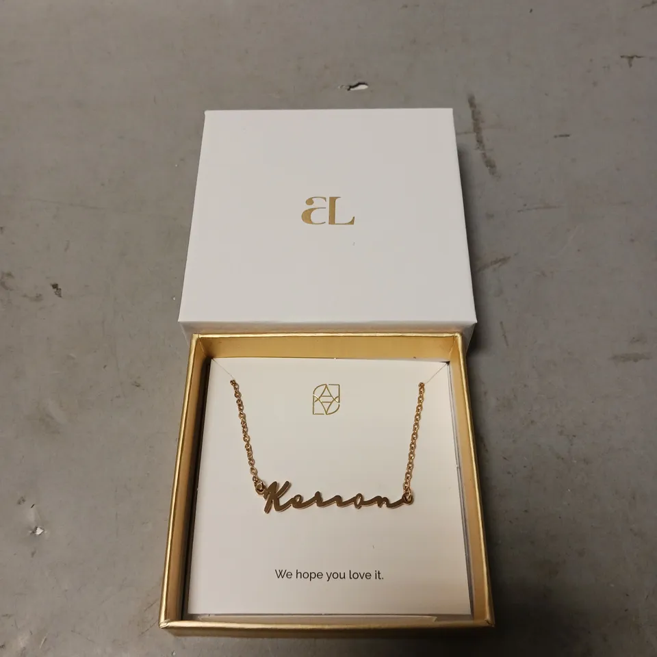 BOXED ABBOTTLYON ROSE GOLD NECKLACE WITH NAME - KESION
