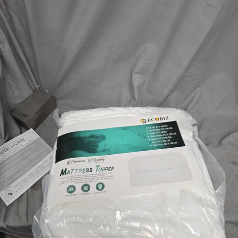 ECOBIZ MATTRESS TOPPER – WHITE, MULTI-SIZE PACK (COT BED TO SUPER KING)