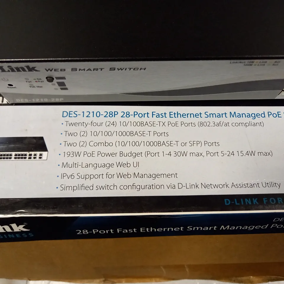 BOXED D-LINK DES-1210-28P 28-PORT POE SWITCH