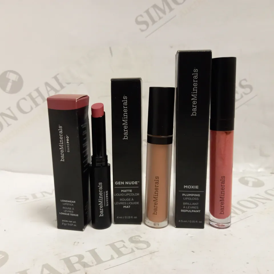 LOT OF APPROXIMATELY 20 BAREMINERALS LIP MAKE UP ITEMS