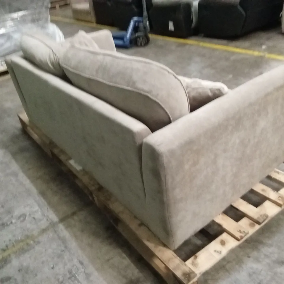 MESSINA 3 SEATER STANDARD BACK FABRIC SOFA - NATURAL RRP £649