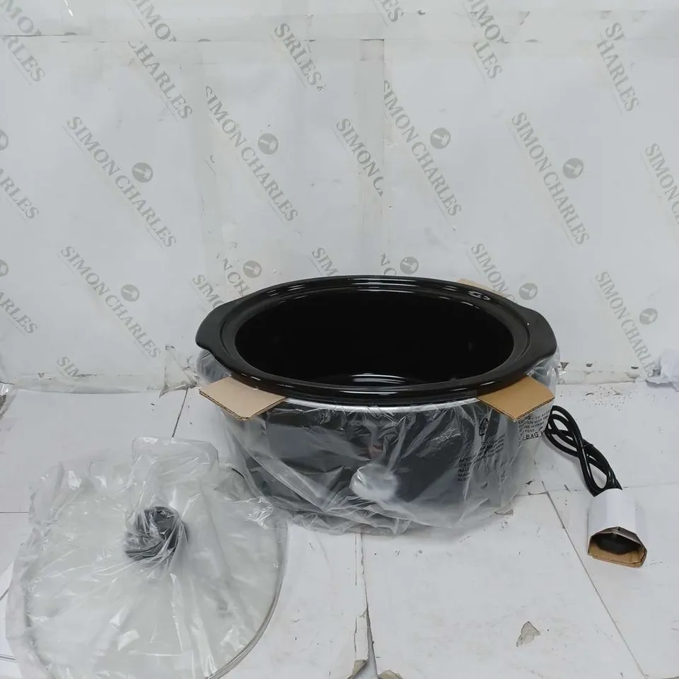 BOXED COOKSWORKS BLACK SLOW COOKER 6.5L