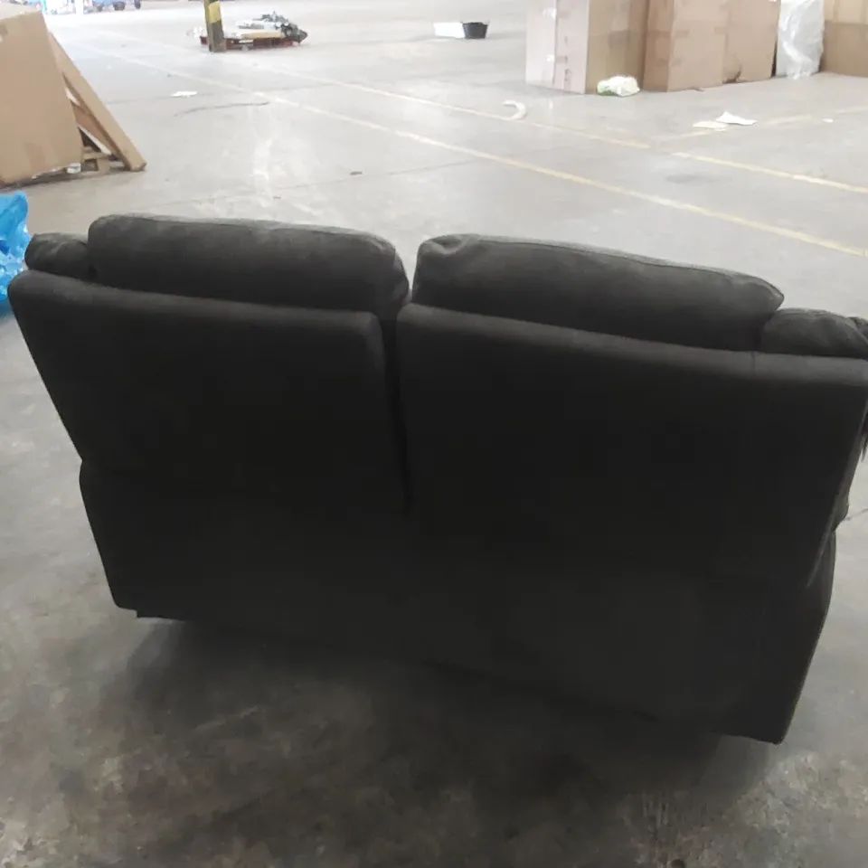 ALBION FABRIC 2 SEATER HIGH BACK MANUAL RECLINER SOFA - CHARCOAL  RRP £579