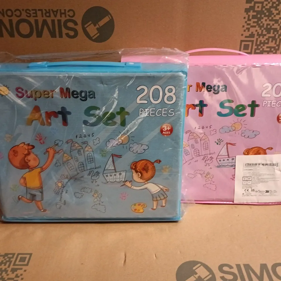 LOT OF 2 SUPER MEGA 208-PIECE ART SETS