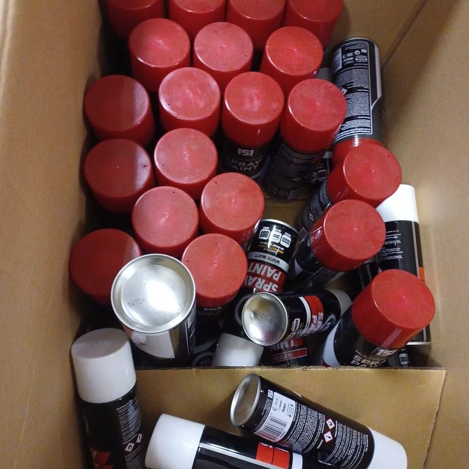 LOT OF ASSORTED SPRAY PAINTS 