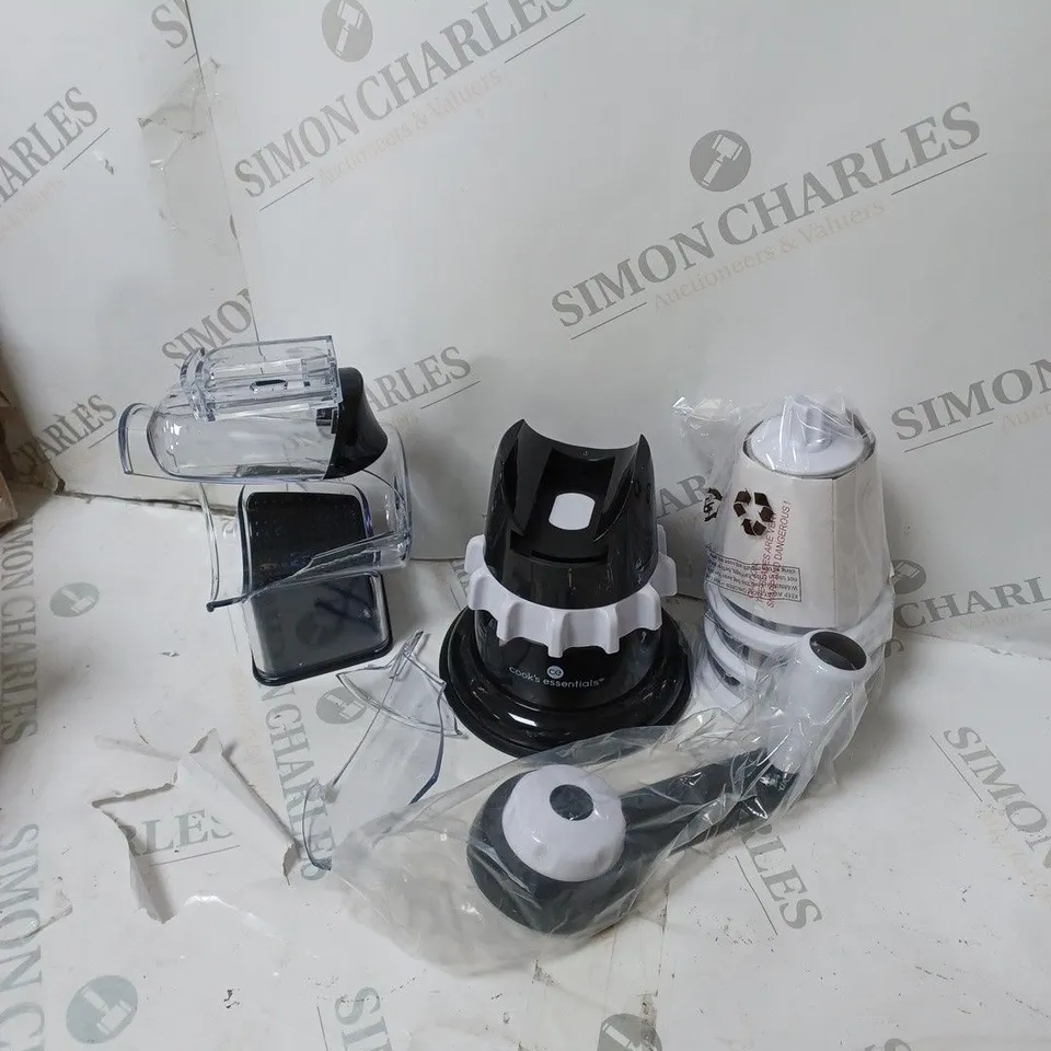 COOK'S ESSENTIALS SPEED GRATER & SLICER WITH SUCTION BASE - BLACK