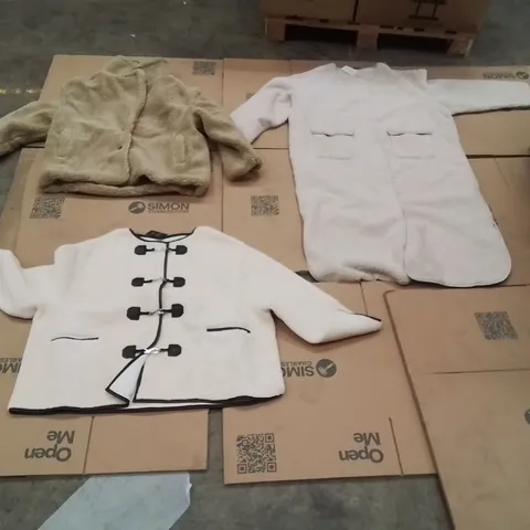 PALLET OF BRAND NEW QUALITY DESIGNER CLOTHES APPROXIMATELY TO INCLUDE;JD WILLIAMS DUFFLE JACKET,SIMPLY BE BORG JACKET,SIMPLY BE MAXI COAT