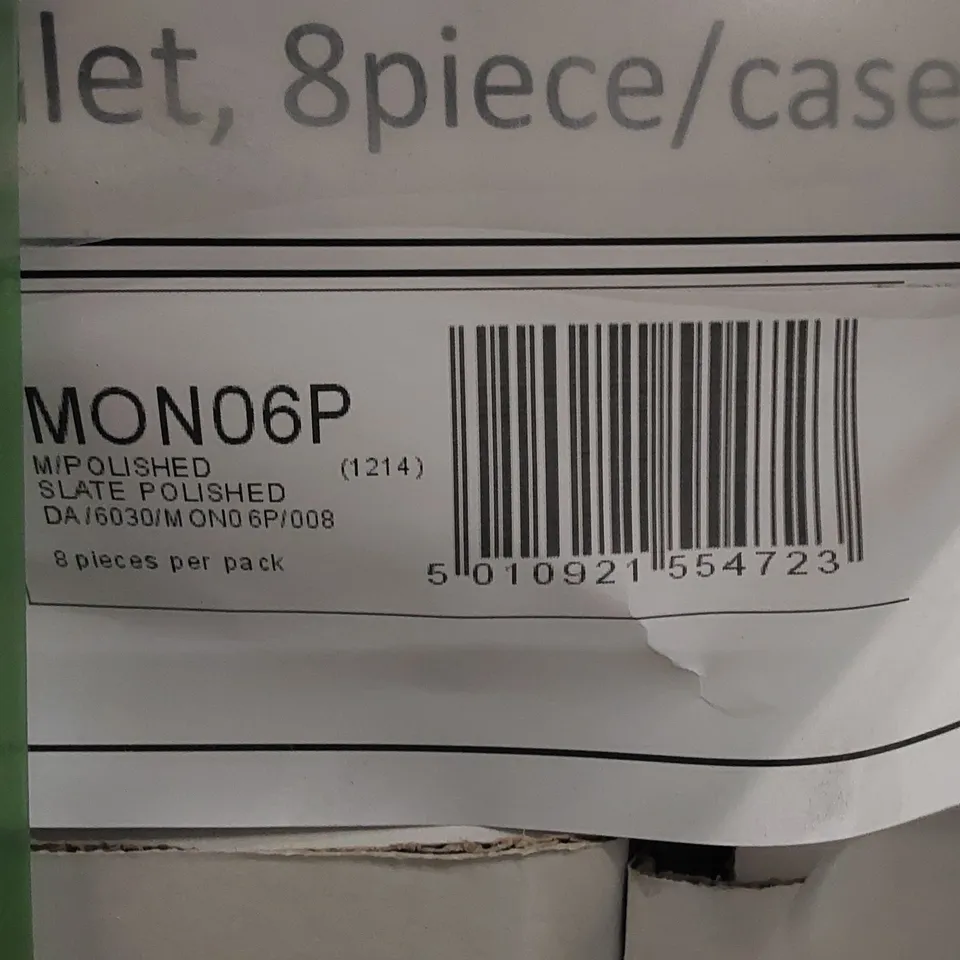 PALLET TO CONTAIN APPROX 32 X PACKS OF JOHNSON TILES MODERN SLATE POLISHED PORCELAIN FLOOR & WALL TILES - 8 TILES PER PACK // TILE SIZE: 600 X 300 X 9.5mm