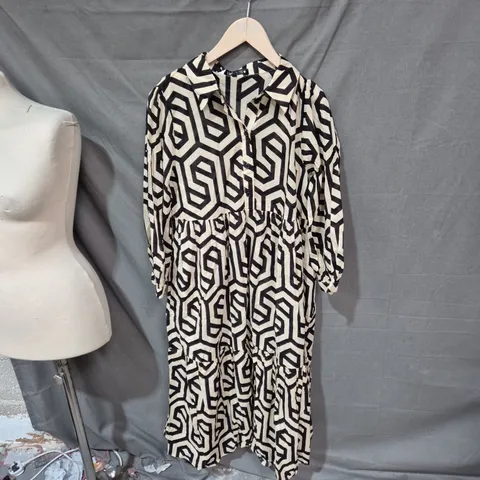 ZARA ZEBRA PRINT MIDI DRESS – WOMEN'S, SIZE L