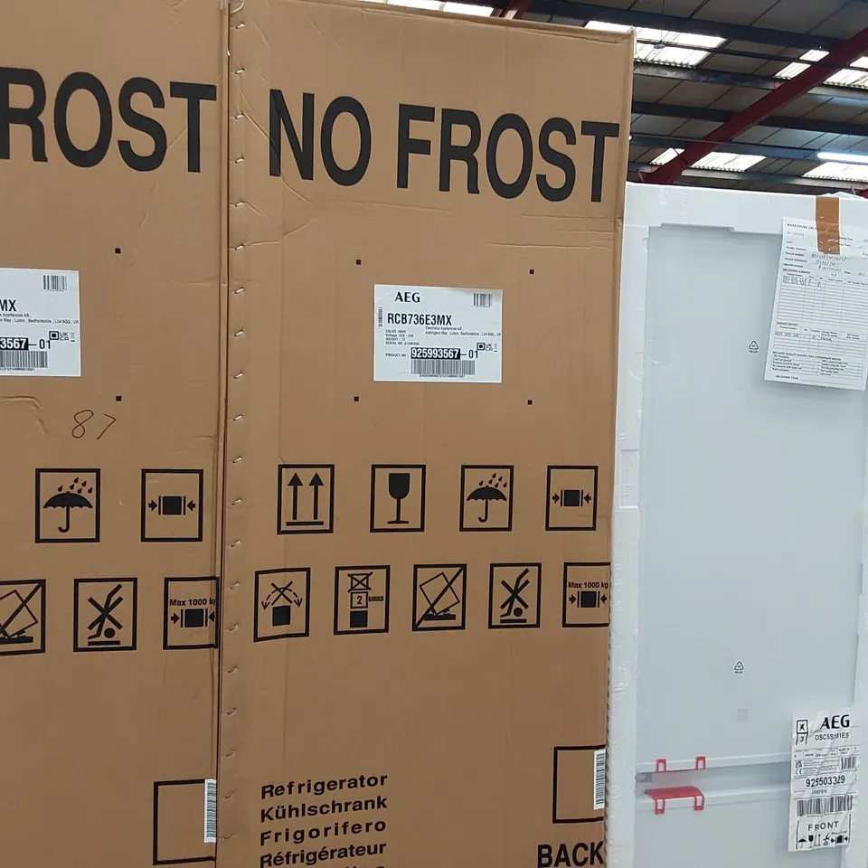 AEG 7000 ULTRAFRESH+ RCB736E3MX NO FROST FRIDGE FREEZER – STAINLESS STEEL – E RATED