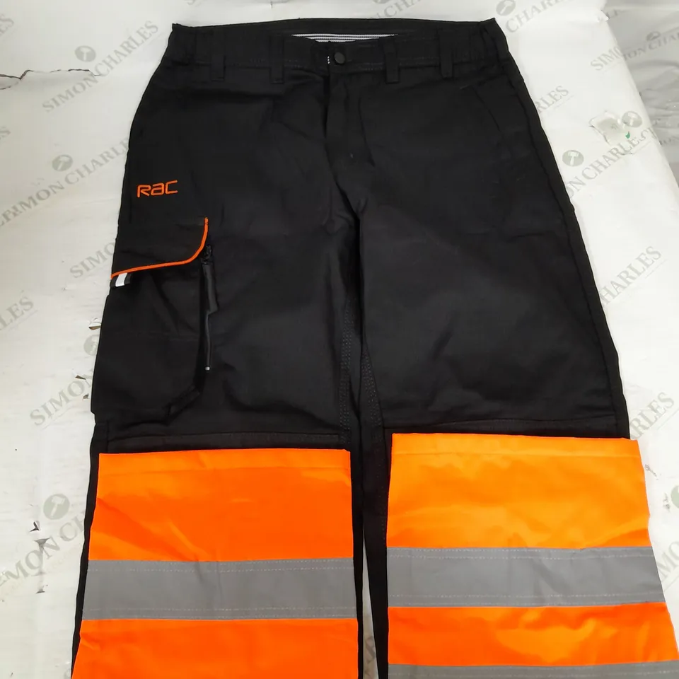 WORK BEAR RAC WORK PANTS WITH BRIGHT ORANGE - 34R