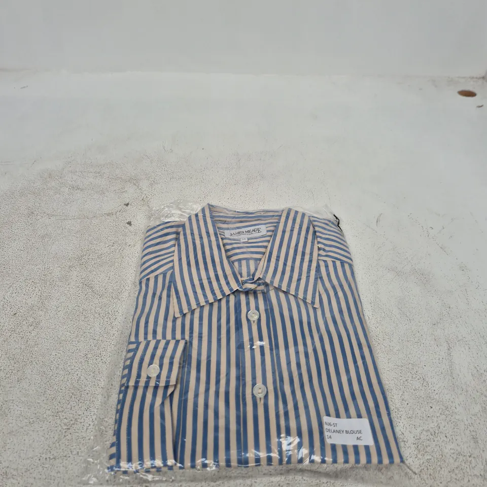 JAMES MEADE DELANEY BLOUSE – STRIPED - UK SIZE 14 