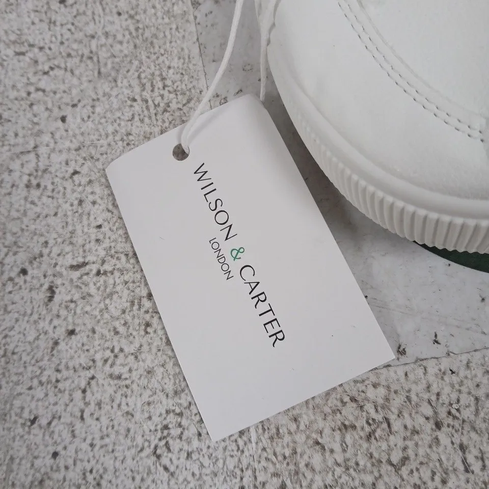 WILSON & CARTER LONDON WHITE FASHION SNEAKERS, SIZE 37