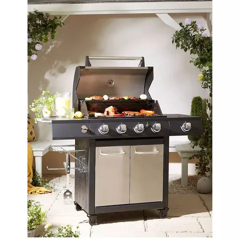 BOXED PREMIUM STAINLESS STEEL 4-BURNER GAS BBQ (1 BOX)