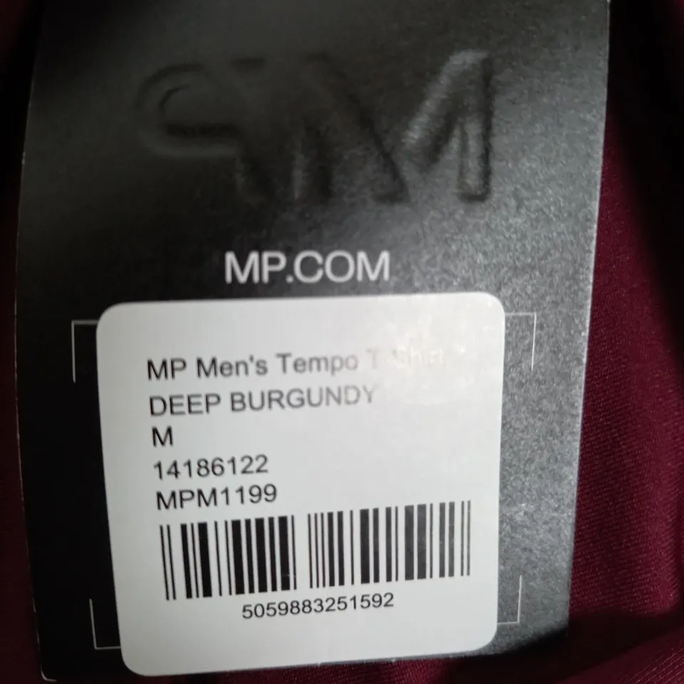 MP MENS TEMPO T-SHIRT IN DEEP BURGUNDY - M