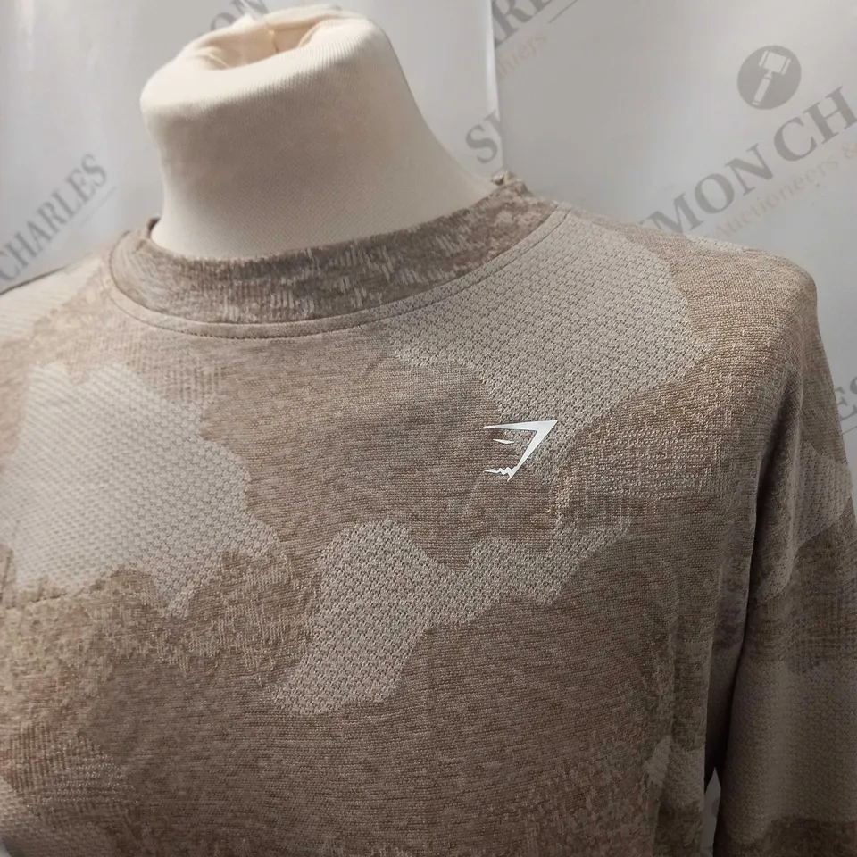 GYMSHARK LONG SLEEVE TRAINING SHIRT SIZE M