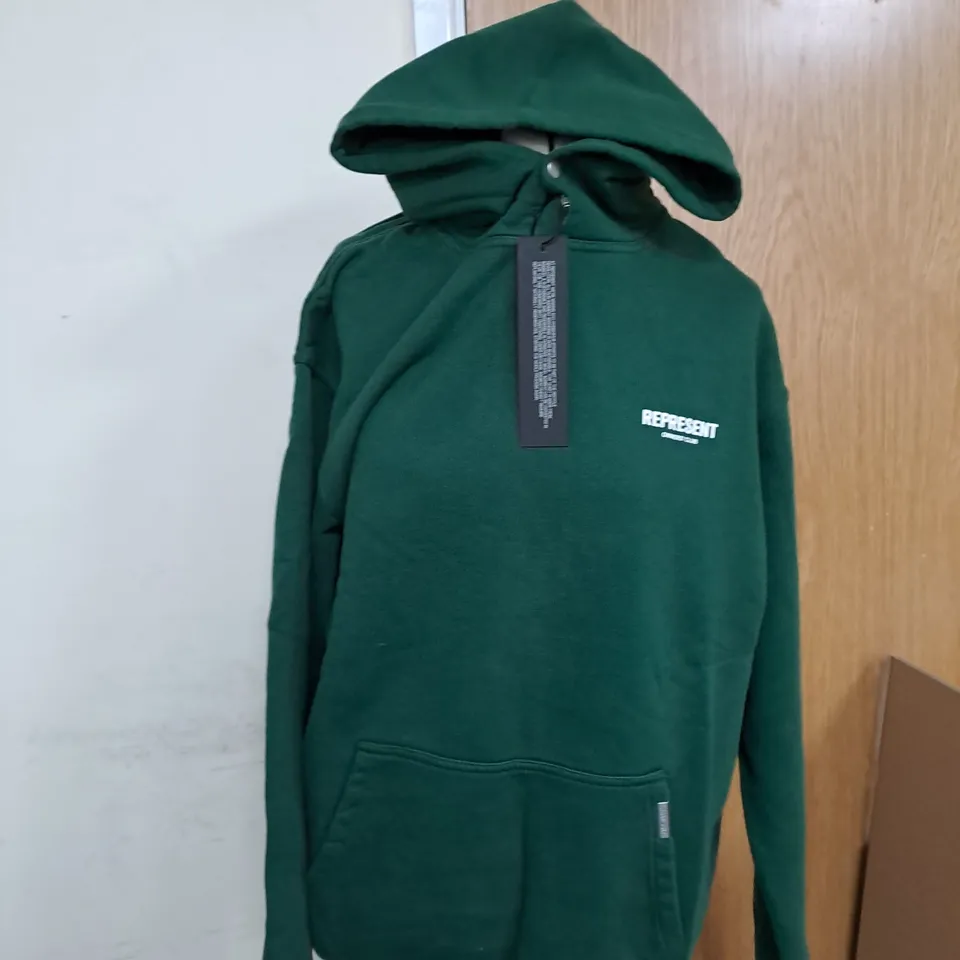 REPRESENT OWNERS CLUB GREEN HOODIE SIZE XS 