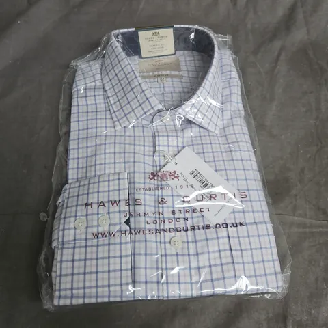 HAWES & CURTIS MEN’S CHECK DRESS SHIRT – CLASSIC FIT, -SIZE 36