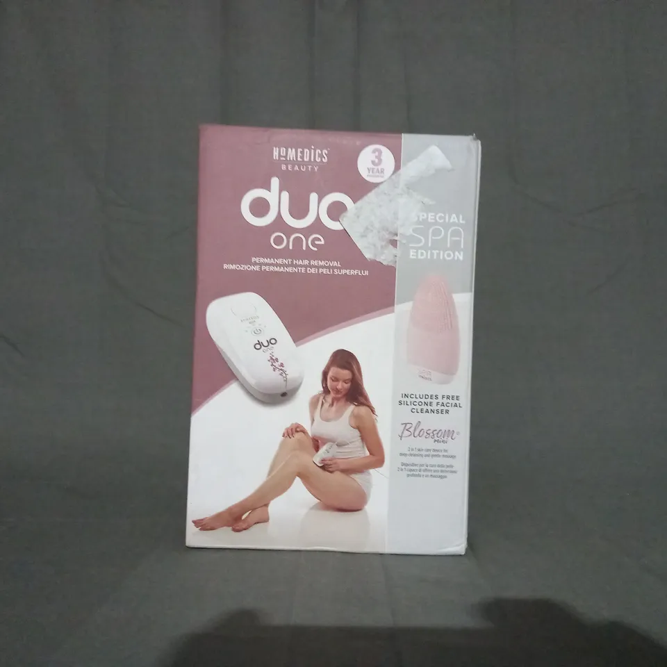 BOXED HOMEDICS DUO ONE PERMANENT HAIR REMOVAL SYSTEM IPL-HH190BND-EU