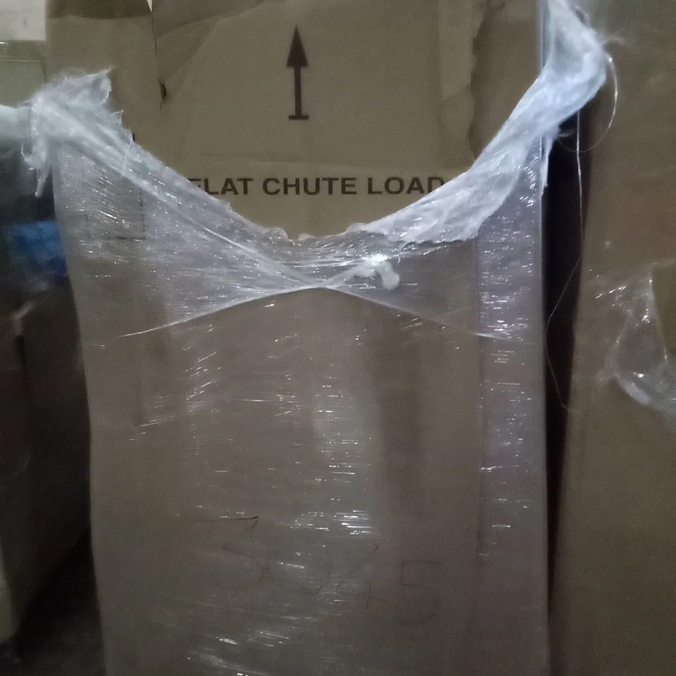 PALLET OF ASSORTED ITEMS INCLUDING PADDED BATHTUB GRAB RAIL, ROUND FRYING PAN, CAMPING FOLDOUT CHAIR, BEACH TENT