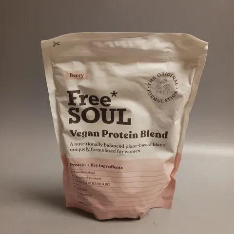 FREE SOUL VEGAN PROTEIN BLAND IN BERRY 600G