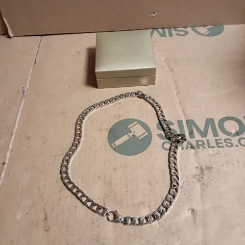 WARREN JAMES CHUNKY SILVER NECKLACE BOXED