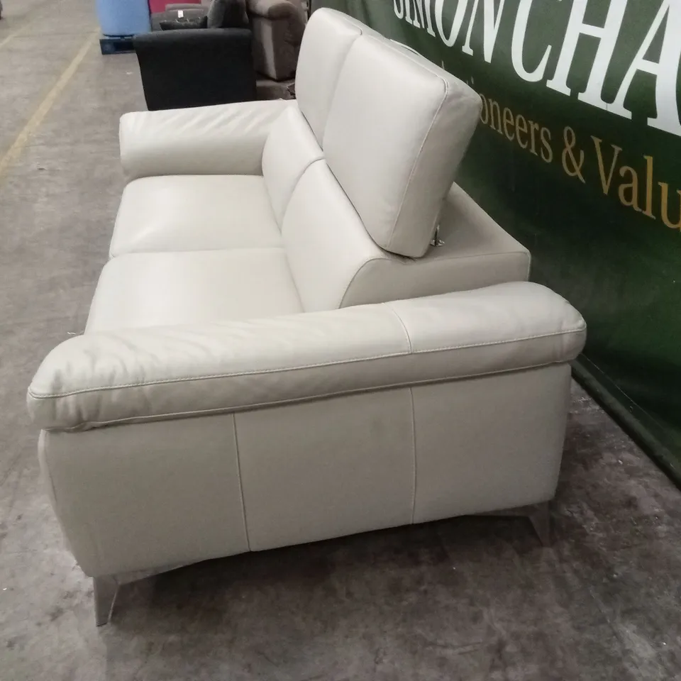 QUALITY DESIGNER ITALIAN MADE FLAVIO 3 SEATER SOFA - SAND LEATHER
