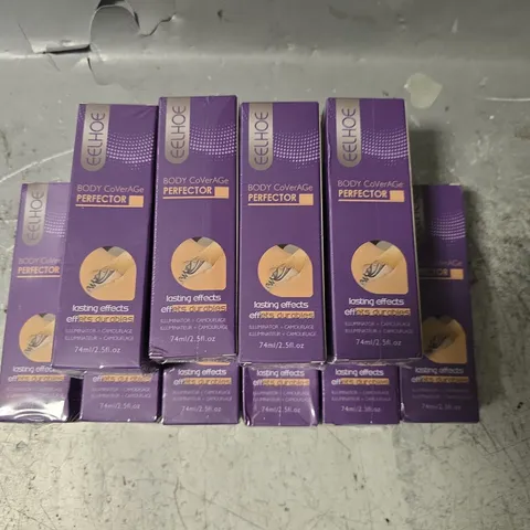 LOT OF 10 SEALED 74ML EELHOE BODY COVERAGE PERFECTOR ILLUMINATOR + CAMOFLAGE