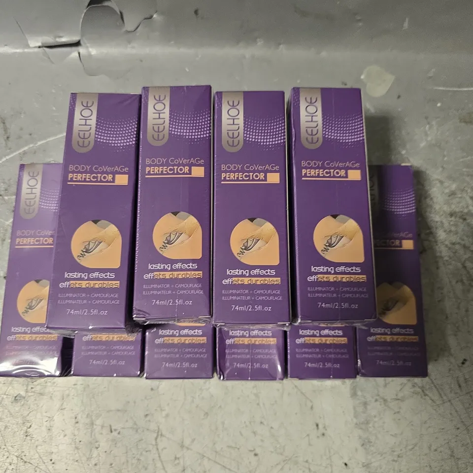 LOT OF 10 SEALED 74ML EELHOE BODY COVERAGE PERFECTOR ILLUMINATOR + CAMOFLAGE