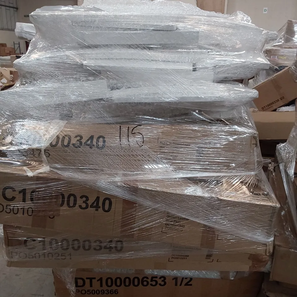 PALLET OF ASSORTED BOXED DINING TABLE & CHAIR PARTS