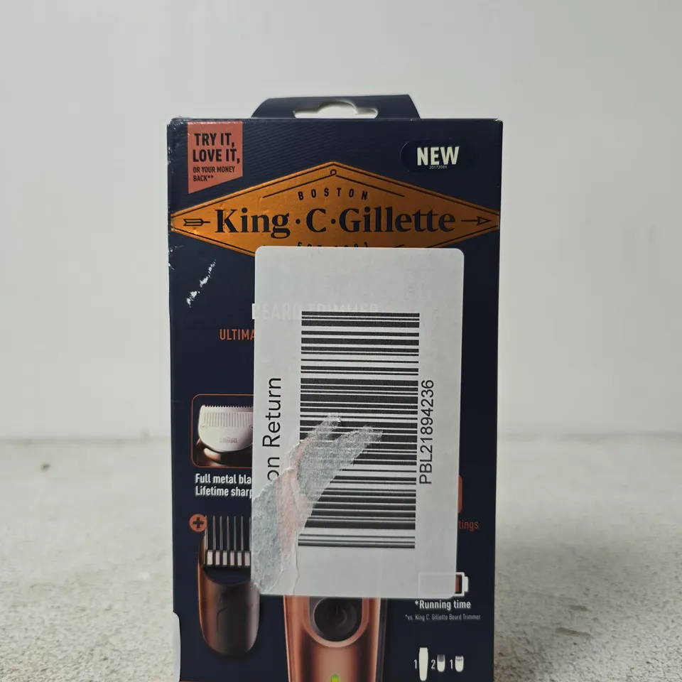 KING C. GILLETTE BOXED GROOMING KIT + BRAUN BEARD TRIMMER