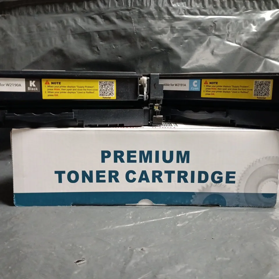 BOX OF APPROXIMATELY 10 ASSORTED PRINTER TONER CARTRIDGES