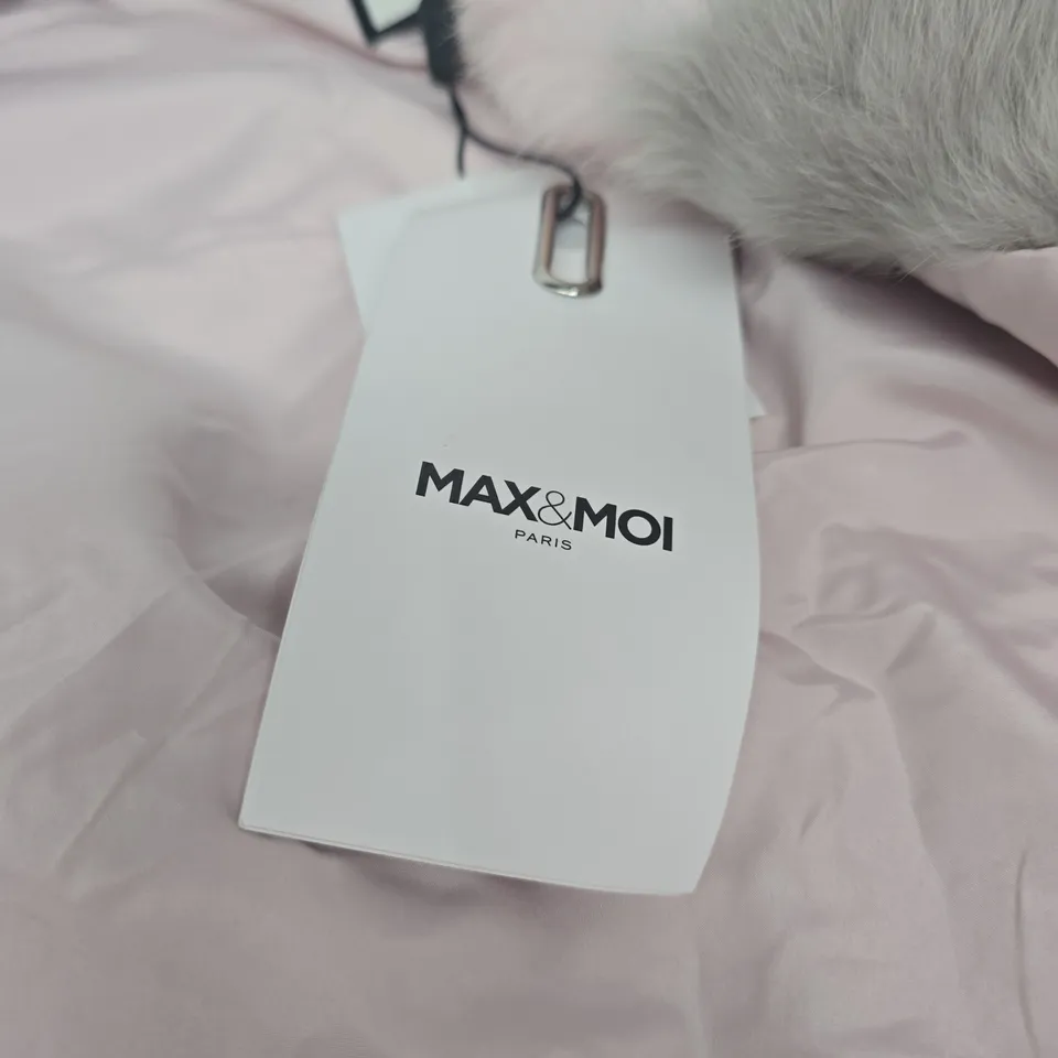 MAX & MOI PINK/GREY RABBIT FUR GILET (VEST) – WOMEN’S UK 12 (EU 40) – PARIS