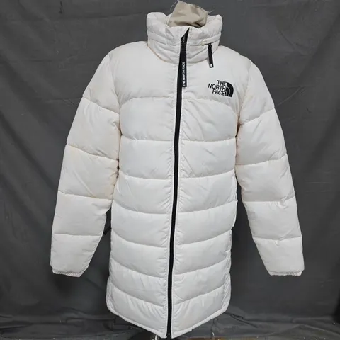 THE NORTH FACE PADDED LONG COAT, WHITE - UK SIZE S