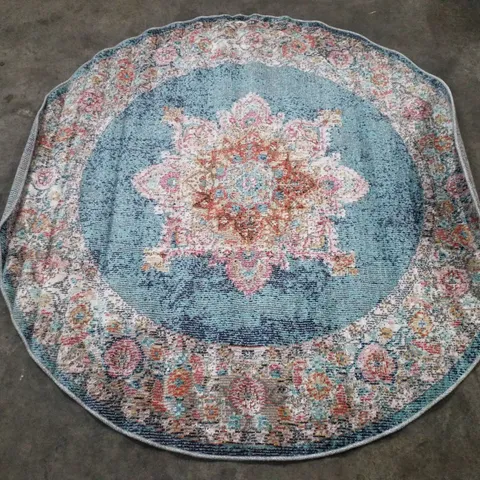 BRAND NEW PACO HOME TORRES 275 RUG IN BLUE - 160CM D ROUND