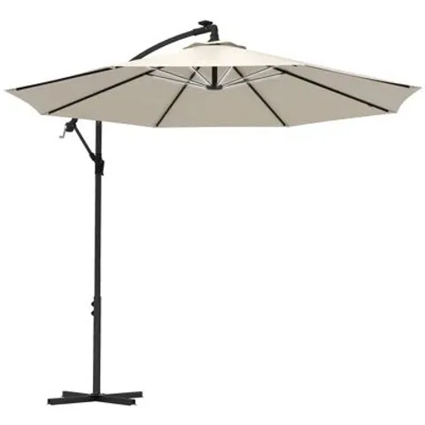 BOXED CHARMION LIGHTED CANTILEVER PARASOL 