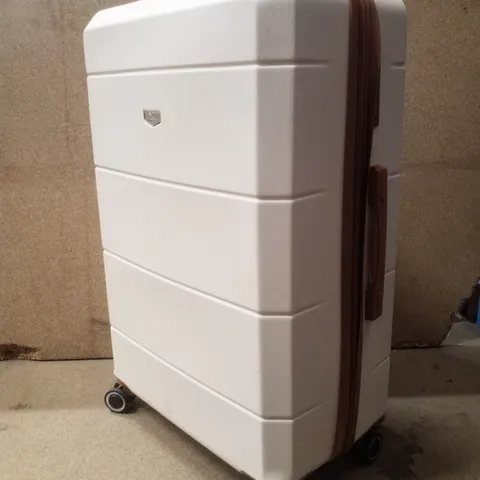 LUGG 28" CABIN SUITCASE - CREAM/BROWN