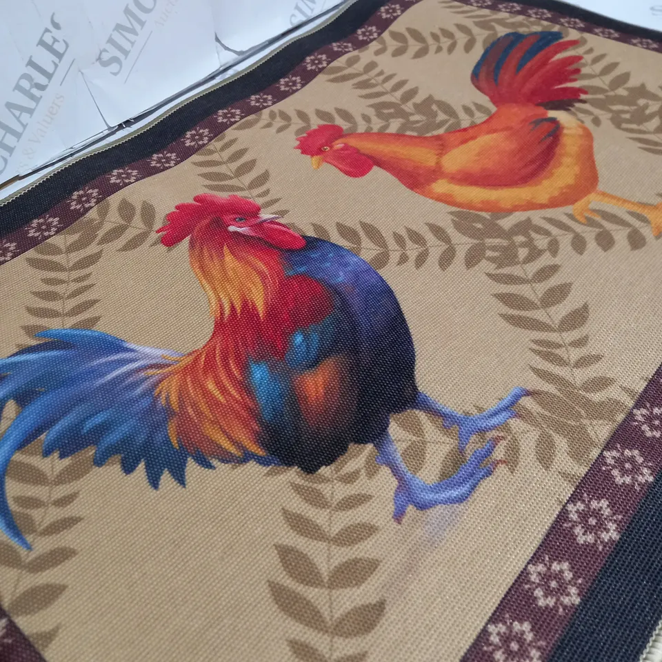 HEN & ROOSTER DESIGNED WELCOME MAT