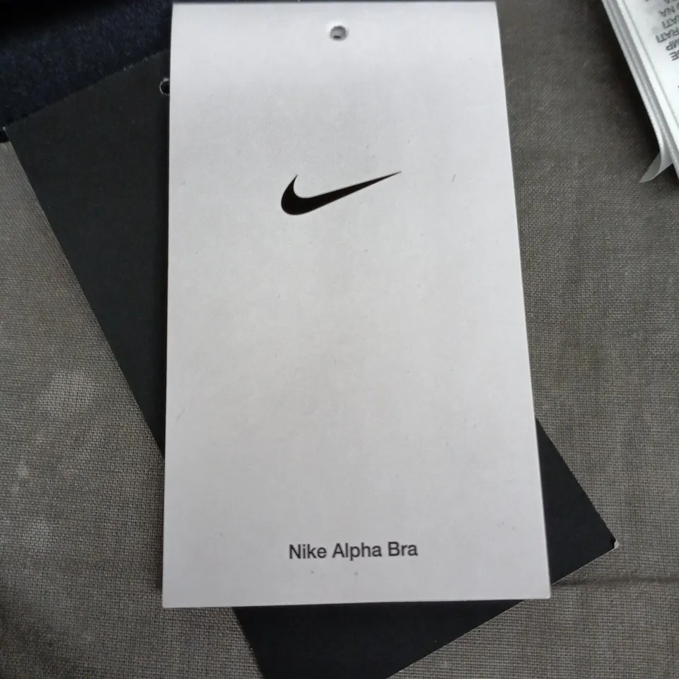 NIKE ALPHA BRA – WOMEN'S SPORTS BRA IN BLACK, SIZE S