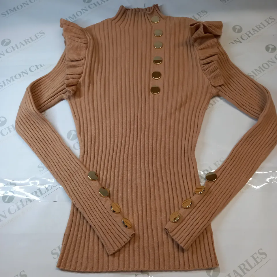 MOOCHI PARIS STRETCH BUTTON DETAILED TOP IN LIGHT PINK SIZE UNSPECIFIED 