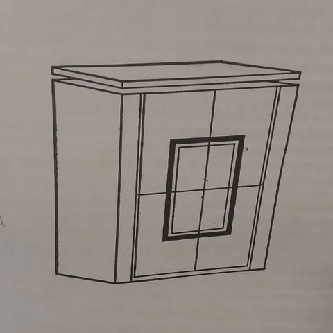 BOXED RIVA BAHUT HAUT HIGH SIDEBOARD - WHITE/WALNUT (4 BOXES)