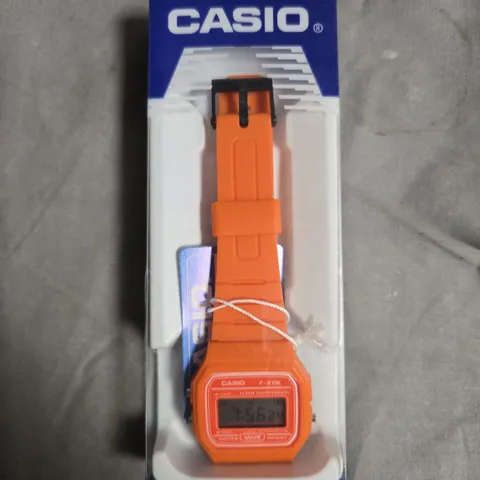 CASIO F-91W DIGITAL WRISTWATCH – ORANGE, BOXED