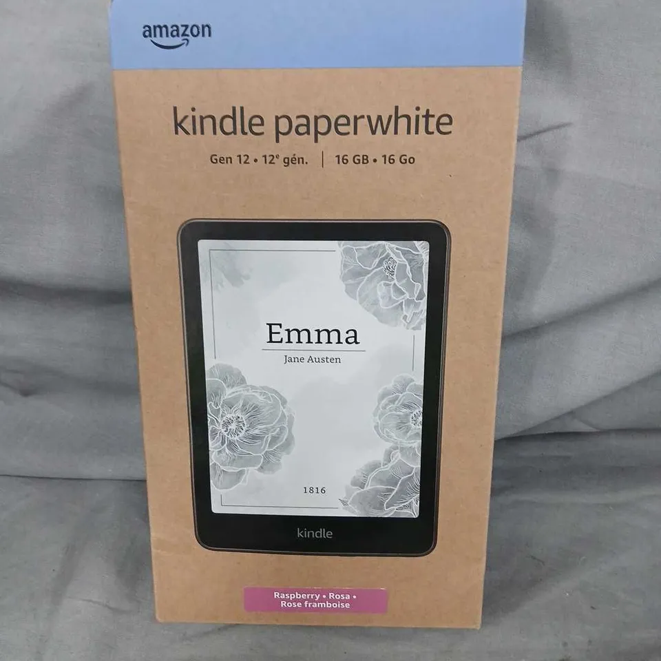 AMAZON KINDLE PAPERWHITE (12TH GEN) 16GB – RASPBERRY (ROSE) – BOXED