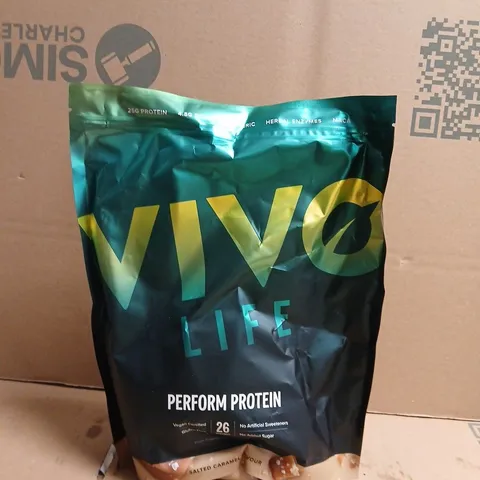 VIVO LIFE PERFORM PROTEIN POWDER – SALTED CARAMEL, 26G PROTEIN PER SERVING