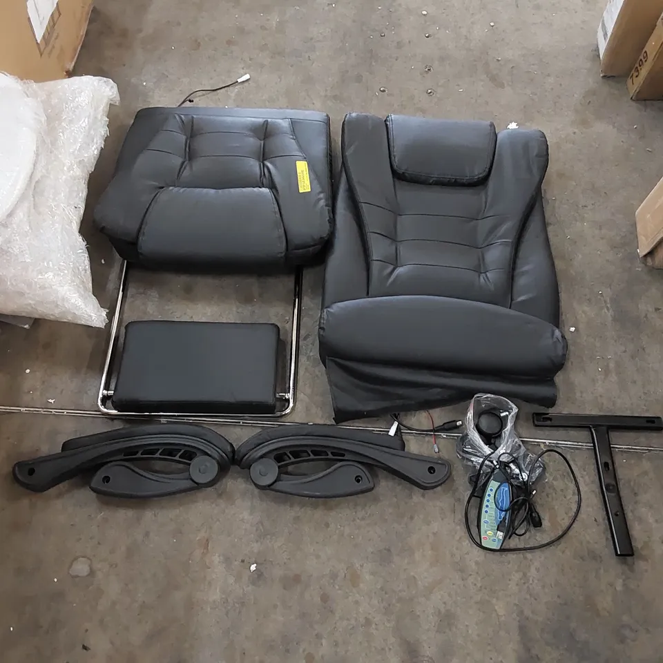 BLACK FAUX LEATHER EXECUTIVE CHAIR (1 ITEM)