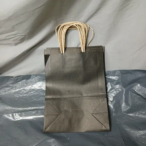 APPROXIMATELY 90 X BLACK PAPER BAGS BOXED